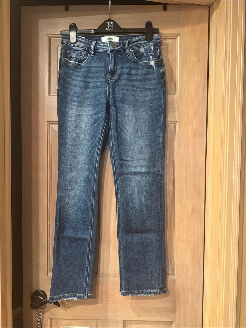 Mica Women's Mid-Blue Straight Leg Jeans